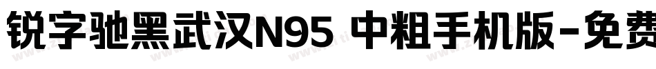 锐字驰黑武汉N95 中粗手机版字体转换